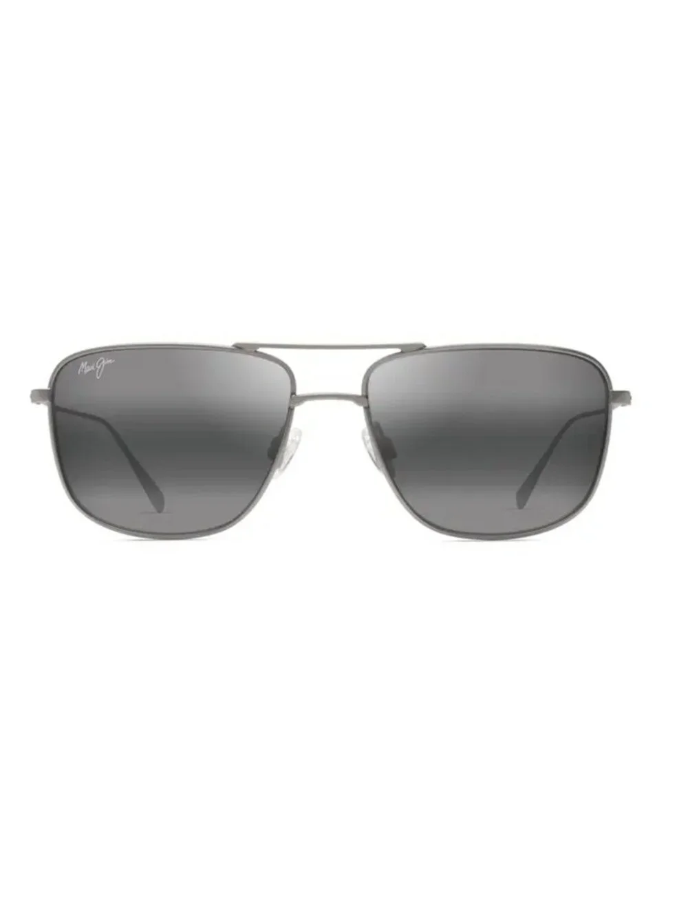 Maui Jim Mikioi Polarized Aviator Sunglasses Matte Titanium Neutral Gray